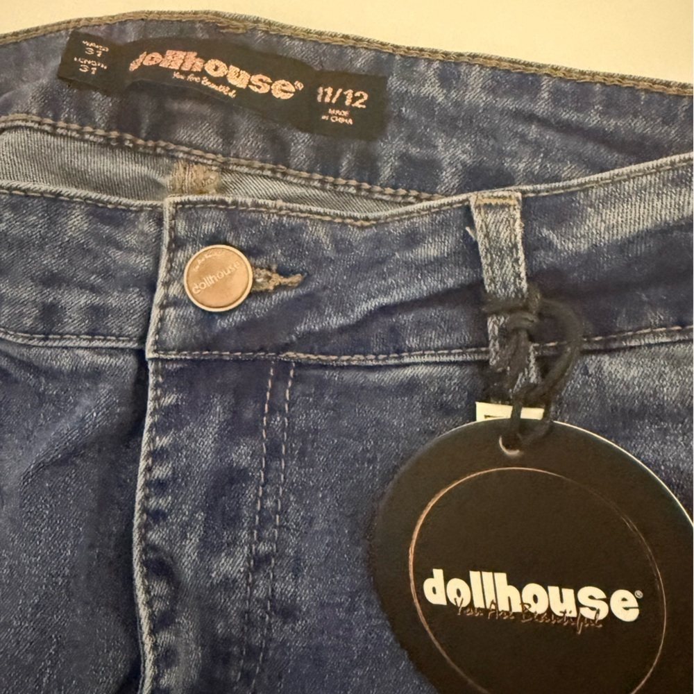 2/$25 Dollhouse Medium Blue Straight Leg Jeans - Picture 7 of 8